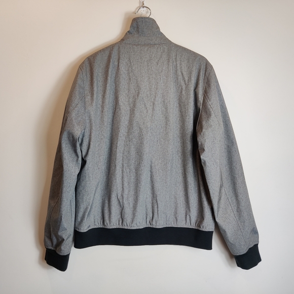 Tommy Hilfiger Men's THFlex Gray Varsity Rib Knit Bomber Jacket Size Medium - Picture 6 of 13